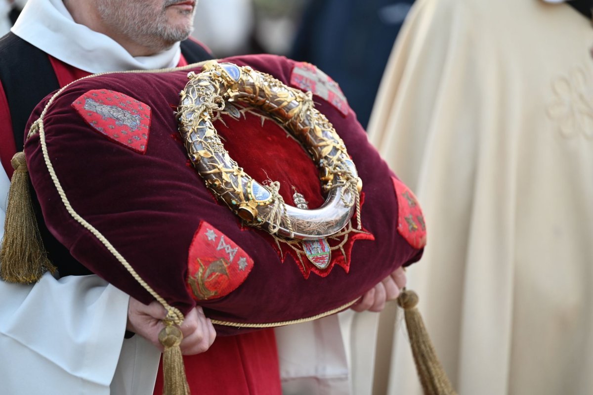 Retour de la Couronne d'épines à Notre-Dame de Paris. © Marie-Christine Bertin / Diocèse de Paris.