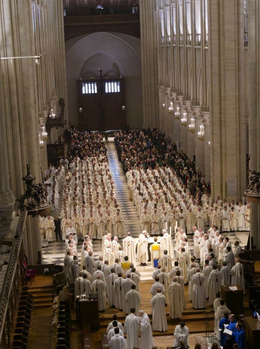 Messe en présence des prêtres et diacres de Paris. © Yannick Boschat / Diocèse de Paris.