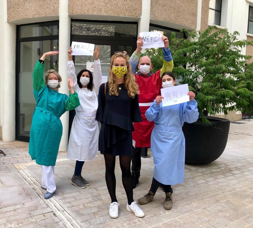 Confection de blouses pour les soignants - avril 2020. 