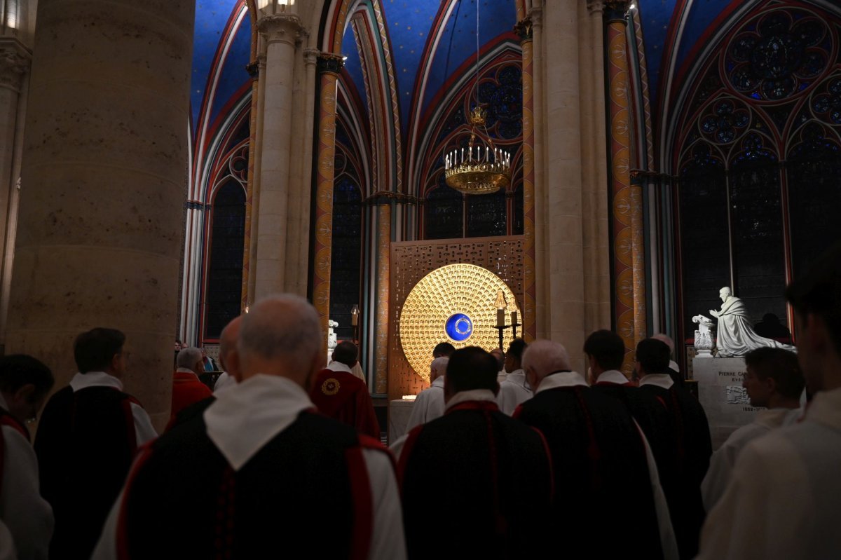 Retour de la Couronne d'épines à Notre-Dame de Paris. © Marie-Christine Bertin / Diocèse de Paris.