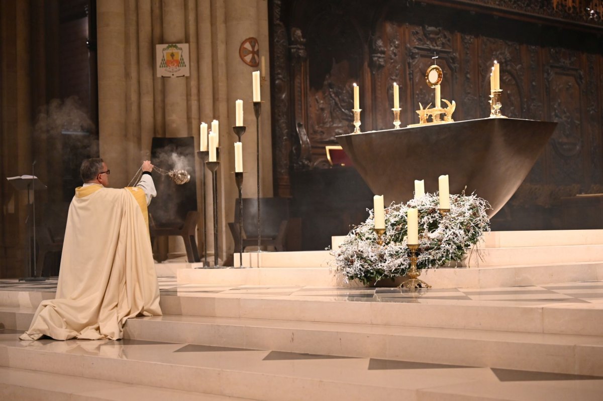 Veillée de l'espérance à Notre-Dame de Paris. © Marie-Christine Bertin / Diocèse de Paris.