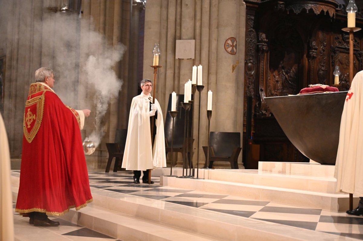 Retour de la Couronne d'épines à Notre-Dame de Paris. © Marie-Christine Bertin / Diocèse de Paris.