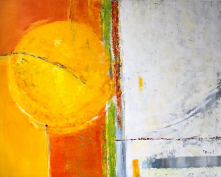 Resurrexit, "Du Tombeau Vide au Matin de Pâques". Claire Bazil Acrylique sur toile, 92x73 cm 