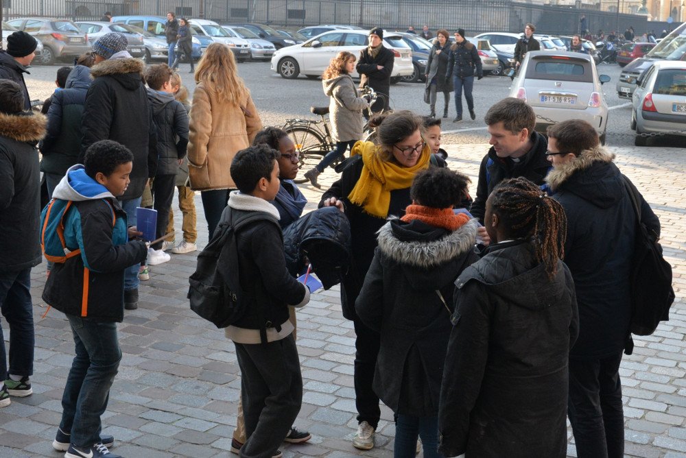 Rassemblement des sixièmes 2017 - jeu de piste 1. © Marie-Christine Bertin/Diocèse de Paris.