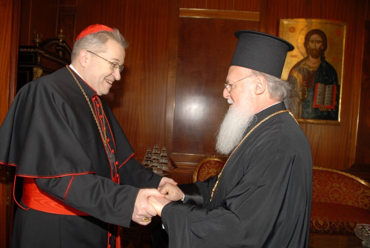 28 février 2008, visite du cardinal André Vingt-Trois à sa Sainteté (…). © D. R..
