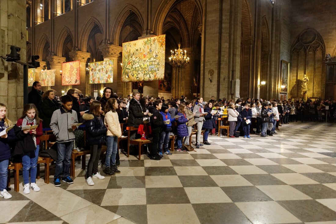 La journée s'est terminée par une messe à Notre-Dame de Paris. © Yannick Boschat / Diocèse de Paris.