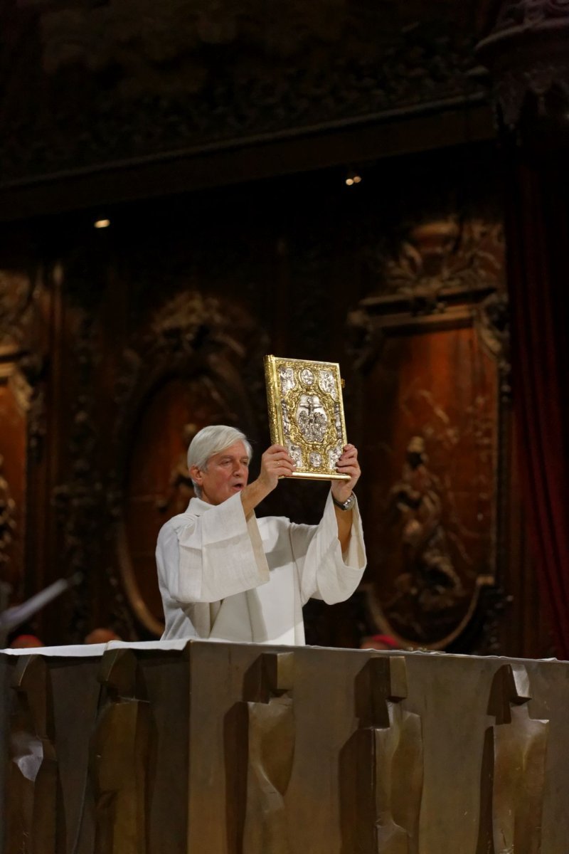 Prière œcuménique pour la sauvegarde de la création. Proclamation de l'Évangile en français © Yannick Boschat / Diocèse de Paris.