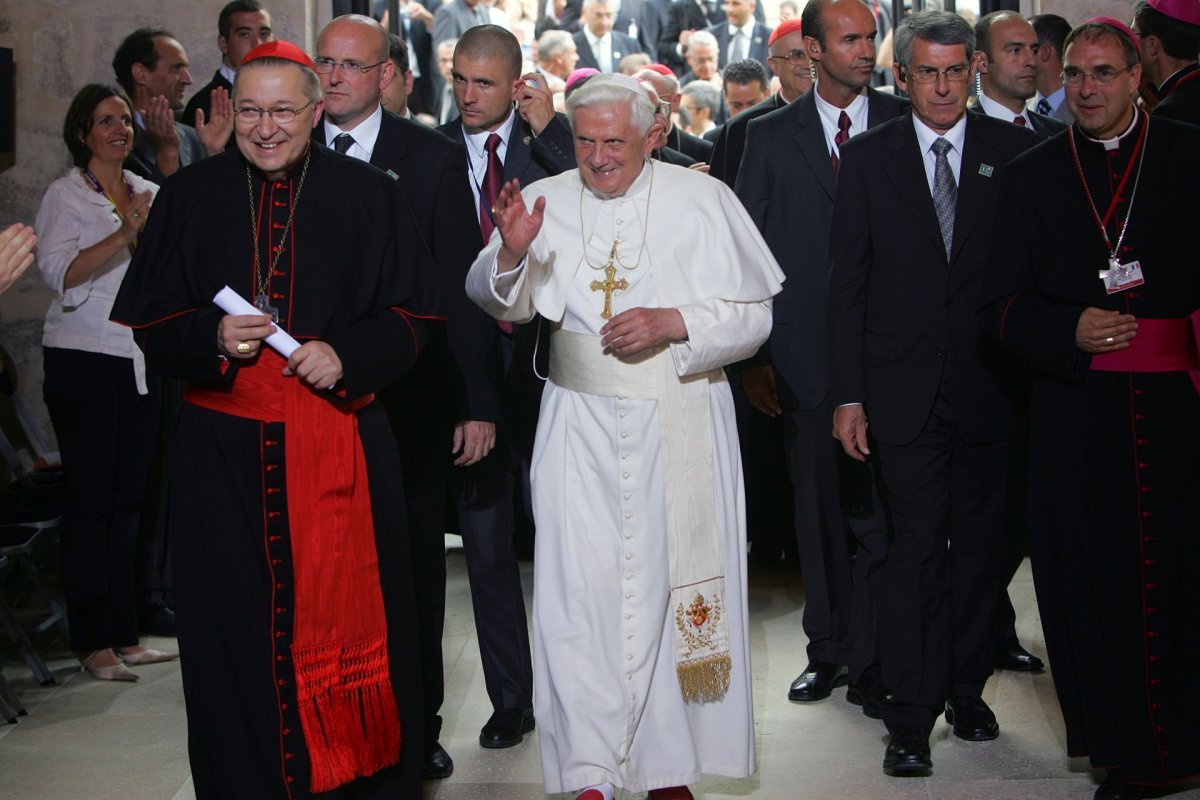 Benoît XVI au Collège des Bernardins. © Alessia Giuliani / Ciric – Reproduction interdite.