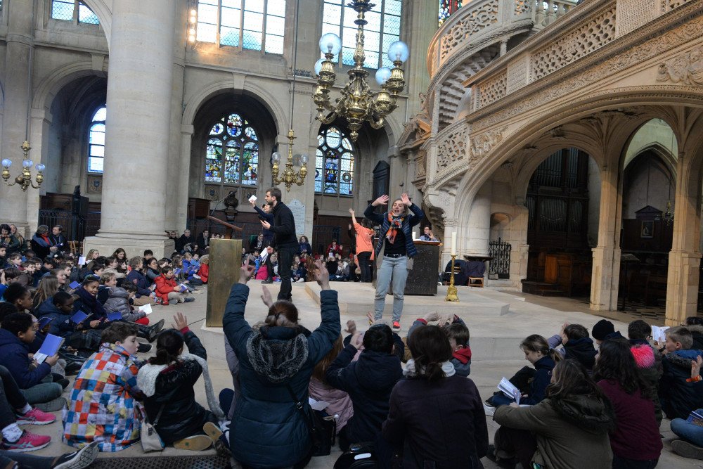 Rassemblement des sixièmes 2017 - Saint-Etienne-du-Mont 5. © Marie-Christine Bertin/Diocèse de Paris.