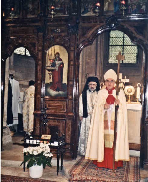 Messe à Saint-Julien le Pauvre. En 1992. © D. R..