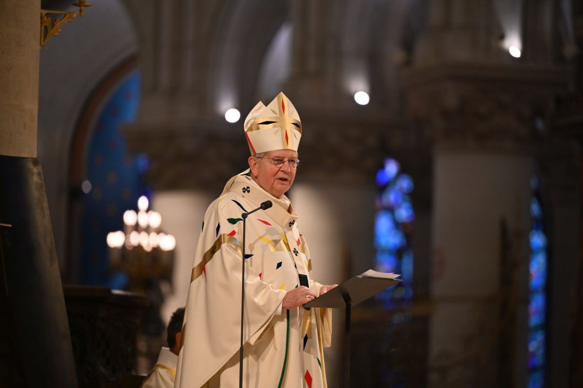 Messe en présence des prêtres et diacres de Paris. © Marie-Christine Bertin / Diocèse de Paris.