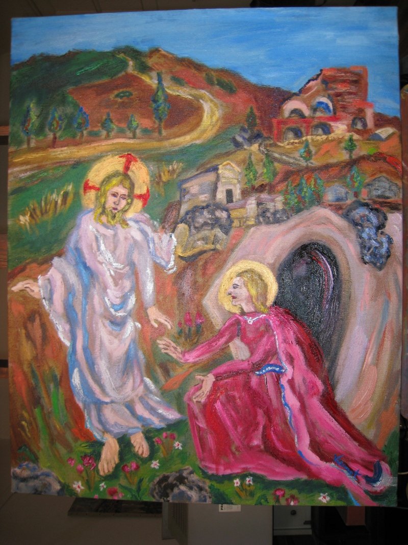 Résurrection. © Geneviève Viennot Huile sur toile, 92x73cm 